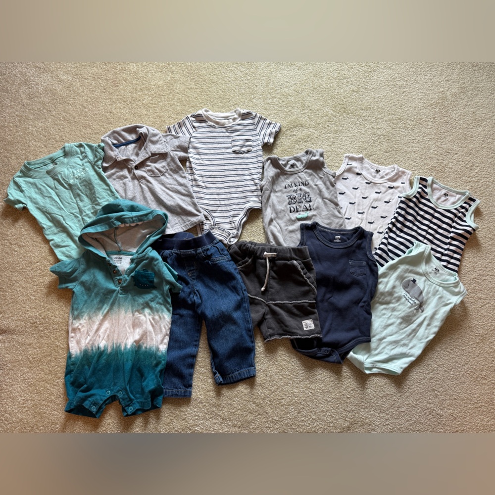 Assorted Baby Onesies and Pants Set